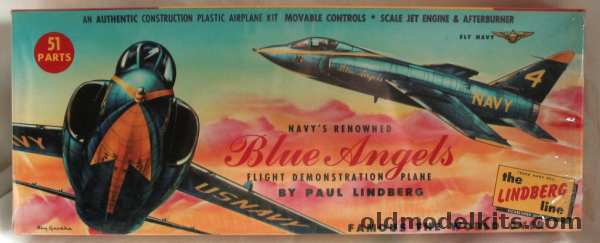 Lindberg 1/48 Grumman F11F-1 Blue Angels - (F11F1), 541-100 plastic model kit